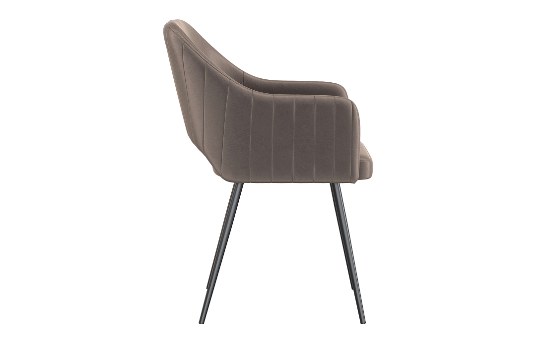 Стул Берта Т велюр конфетти мокко/Цвет металл черный